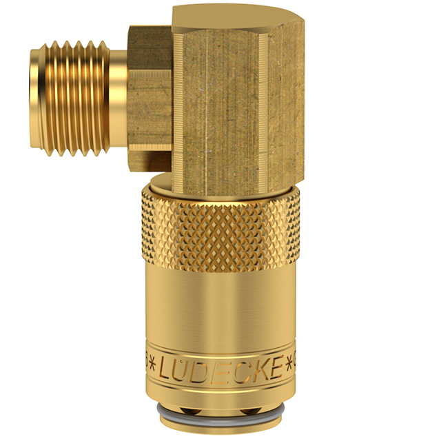 TEMPERIER-KUPPLUNG MIT VENTIL G 1/4" AG,MS58,DN6,90° TEMPERIER-KUPPLUNG MIT VENTIL G 1/4" AG,MS58,DN6,90°
